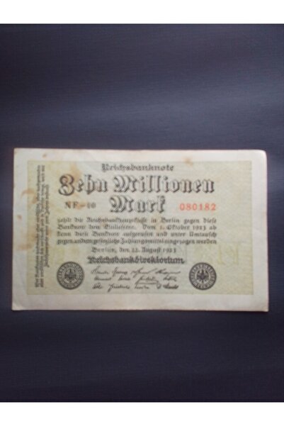 Yediotuz Almanya 1923 On Milyon Mark Eski Koleksiyon Yabancı Kağıt Para.