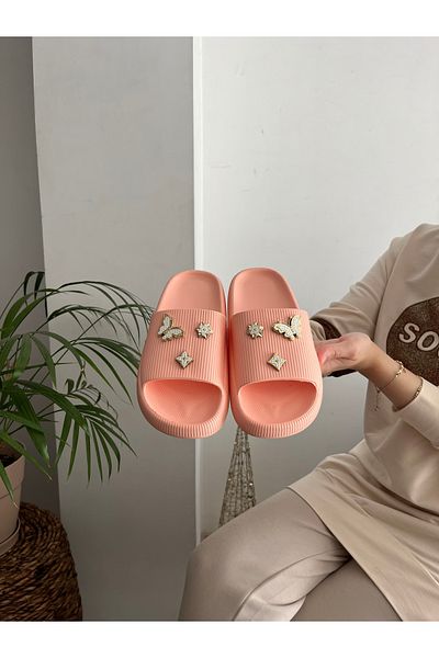 Behtah Kundura 6 Stones Stylish Design Open Front Beach Pool Garden Sea Summer Soft Thick Sole Daily Slippers