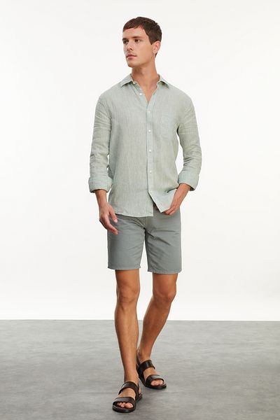 Mudo Regular Fit Linen Shirt with Pockets