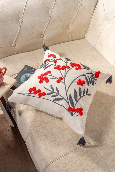 Bade Design 2-Piece Punch Throw Pillow, Decorative Pillow Case (Linen Fabric) with Book Gift