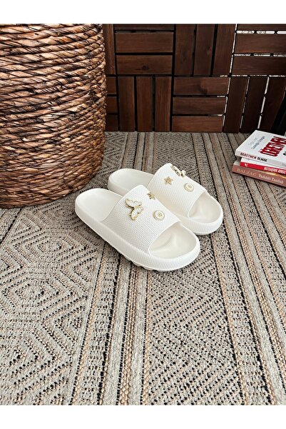 Behtah Kundura 6 Stones Stylish Design Open Front Beach Pool Garden Sea Summer Soft Thick Sole Daily Slippers