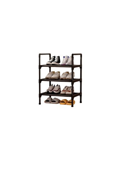 RAC 3-Tier Metal Shoe or Toiletry Rack, Boot and Shoe Organizer Shelves for Foyer and Living Room