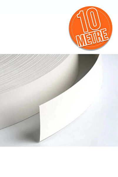 TEK 20mm X 10 Metre Beyaz Melamin Kenar Bandı, Isı Ile Yapışan Ütü Bandı, Ken...