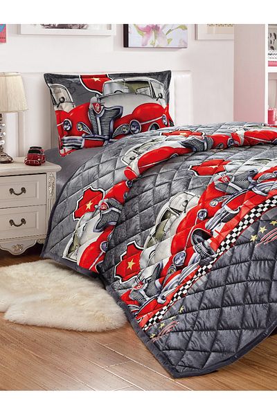 Sleep Night Kids Velvet Comforter Set 3 Pcs Single Size 150 X 200 Cm with bed sheet and pillow case