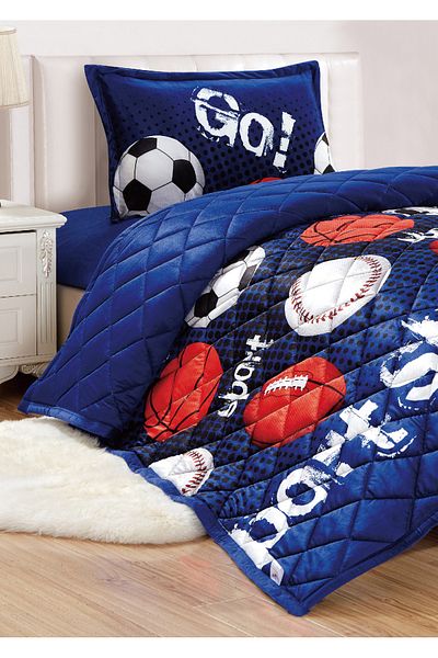 Sleep Night Kids Velvet Comforter Set 3 Pcs Single Size 150 X 200 Cm with bed sheet and pillow case