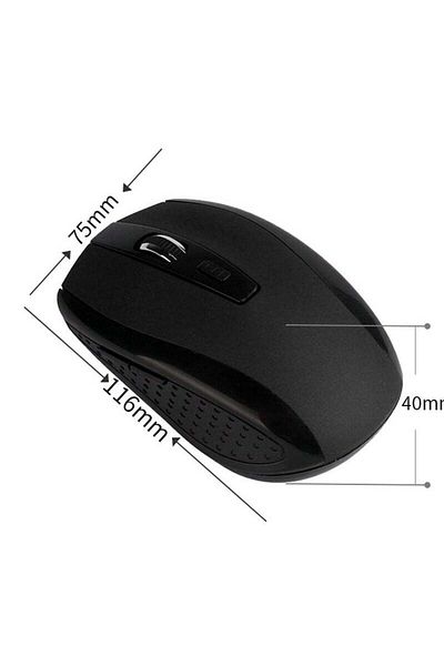 Generic Optical Wireless Mouse - Black