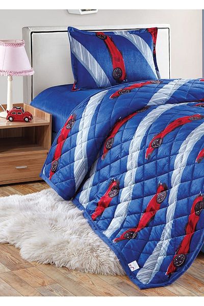 Sleep Night Kids Velvet Comforter Set 3 Pcs Single Size 150 X 200 Cm with bed sheet and pillow case
