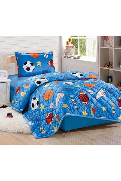 Sleep Night Kids Velvet Comforter Set 3 Pcs Single Size 150 X 200 Cm with bed sheet and pillow case