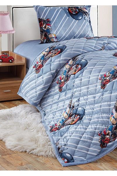 Sleep Night Kids Velvet Comforter Set 3 Pcs Single Size 150 X 200 Cm with bed sheet and pillow case
