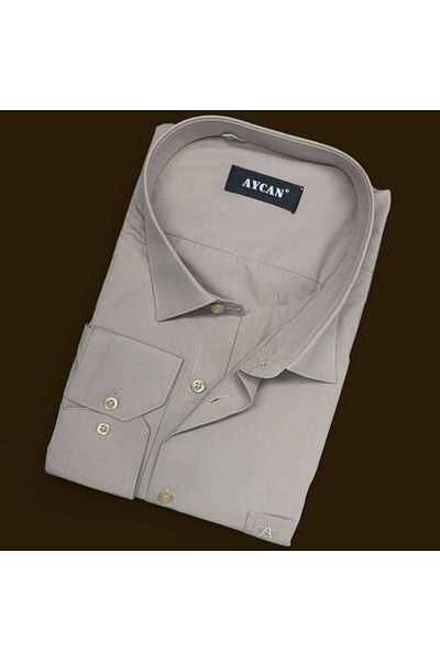 EREN STYLE Мъжка риза с дълъг ръкав от норка, памучна (стандартен модел)