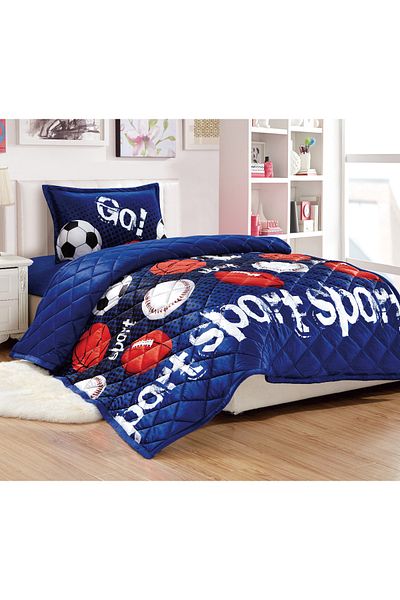 Sleep Night Kids Velvet Comforter Set 3 Pcs Single Size 150 X 200 Cm with bed sheet and pillow case