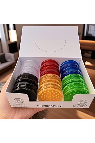 Choice 12 قطعة مطحنة 12 قطعة/العبوة القطر: 60 مم مطحنة فلفل بلاستيكية 3 طبقات كسارة توابل يدوية ألوان مختلطة