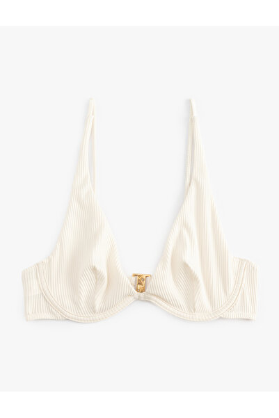 Koton Μπλουζάκι μπικίνι με υφή με ραβδώσεις