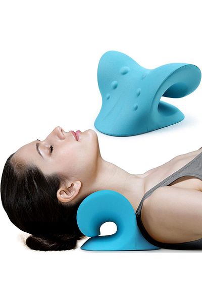 COOYA Portable Orthopedic Cervical Neck Pillow - Neck and Shoulder Relaxer for Travel, Home & Office