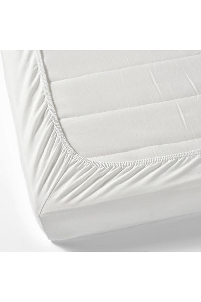 IKEA LEN Fitted Cot Sheets – 60x120 cm, 100% Cotton, White (2-Pack)