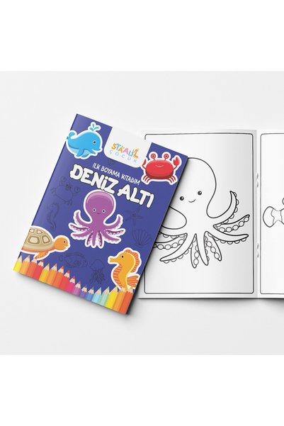 STAAU Çocuk My First Coloring Book - Fun Coloring Set 6 - Animals / Farm / under the Sea