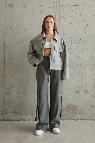 Miracle Omni Gray Pocket Flap Stitch Jacket