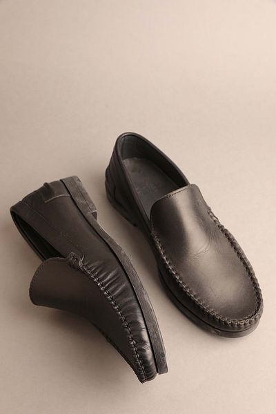 Gondol Loafer clasic pentru bărbați din piele naturală neagră 41 model 20131