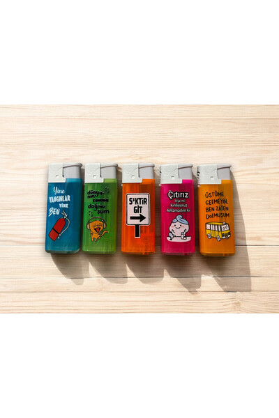 Genel Markalar RENKLİ YAZILI PÜRMÜZLÜ ÇAKMAK