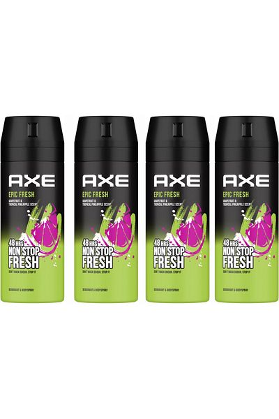 Axe Body Spray for Men Epic Fresh 150ML X 4