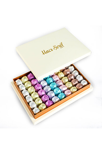 Hacı Şerif Krem Kutuda Yaldızlı Kristal Çikolata (750g)