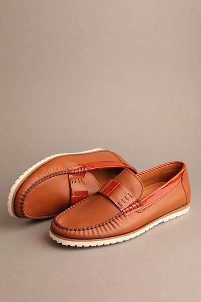 Gondol Men's Genuine Leather Classic Loafer Tan 42 Ttx.20151