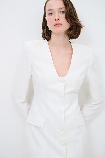 adL Kare Yaka Ceket Elbise