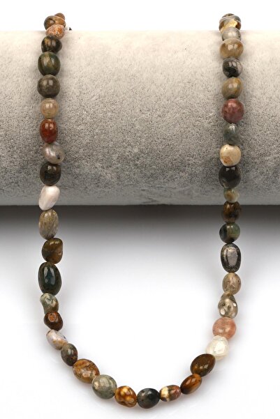 Alibaba Doğaltaş Ocean Jasper Doğal Taş Dizi 5 x 8 mm Mercimek Kesim