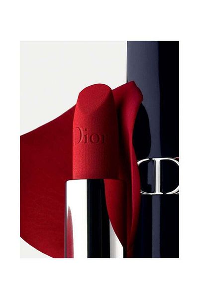 Dior أحمر شفاه روج ديور قابل لإعادة التعبئة 999 أحمر مخملي