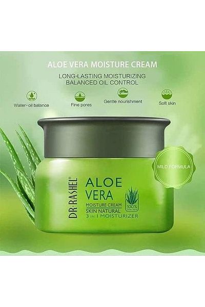 DR.RASHEL Aloe Vera Moisture Cream 3-in-1 – Day, Night & Mask Moisturizer 🌿💦