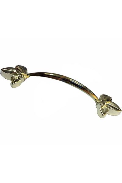 Skygo 96mm Yellow Decorative Zamak Leaf Handle - 1 Piece