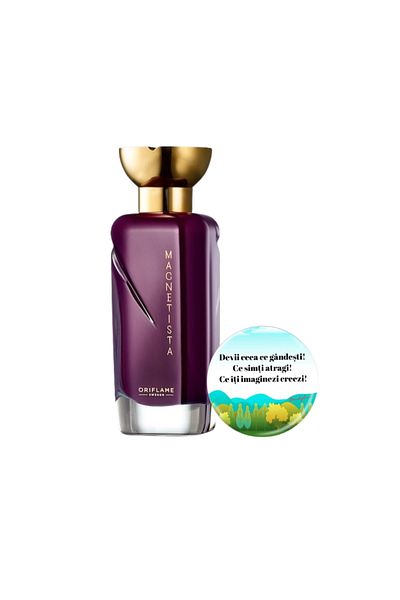 Oriflame Complete set for Her, Magnetista women's perfume, Dactylion badge with motivational message