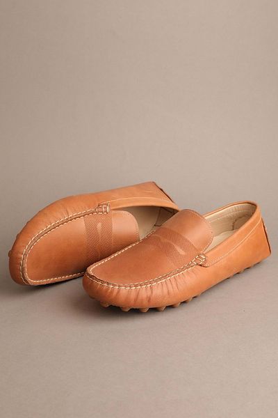 Gondol Men's Genuine Leather Classic Loafer Tan 42 Model