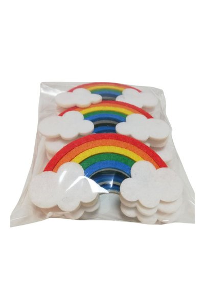 keçeli dünyam Felt Figure Rainbow 10 cm 10 Pieces