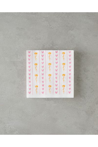 English Home Χαρτοπετσέτες Lovebloom 20 τμχ Χαρτοπετσέτες 33x33 cm Ροζ - Πορτοκαλί