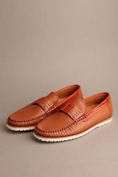 Gondol Men's Genuine Leather Classic Loafer Tan 42 Ttx.20151