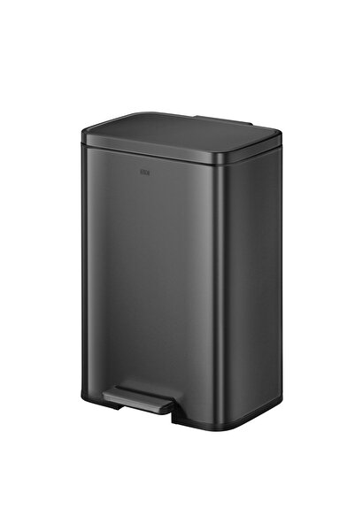 EKO MADISON PEDALLI PASLANMAZ KARE ÇÖP KOVASI - 50 LT - SİYAH