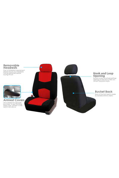 fulina 9 pcs Car Seat Covers,Full Set Universal Leather,Extended Durability,Washable,for Suv,Sedan,Red