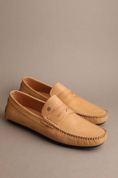 Gondol Men's Genuine Leather Classic Loafer Camel 45 Ttx.20155