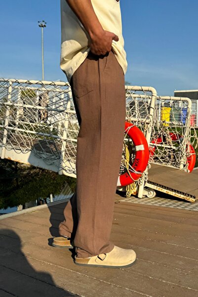 Flaw Wear Bel Lastikli Rahat Keten Pantolon