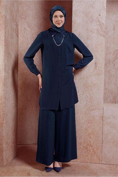 Alvina Hijab Tunic - Chain Detailed, Model 44656