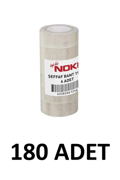 Noki 180 Pcs Crystal Office Tape 19mm X 33 Meters Money Tape