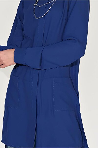 Alvina Collar Detailed Front Short Back Long Tunic 4925