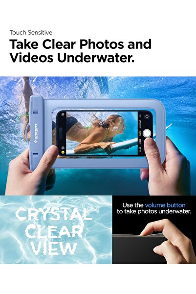 Spigen Universal Waterproof Phone case [1 Pack] IPX8 Pouch A601 - Aqua Blue