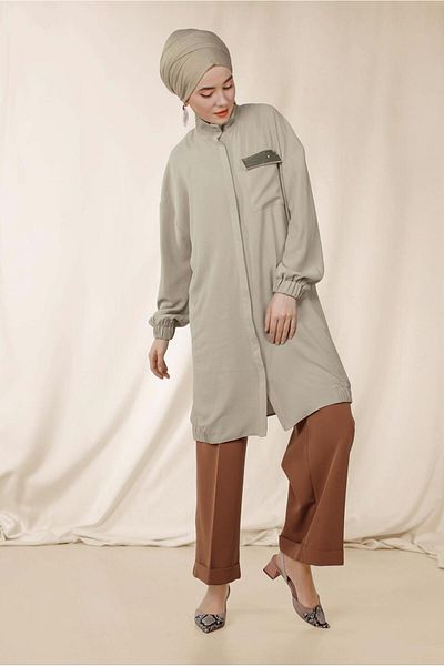 Alvina Elastic Tunic 4053 with Cuffs and Skirt Nib