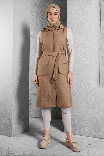 Alvina Belted Quilted Vest 45242