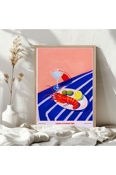 HOMEPACK Единична картина в дървена рамка, единичен плакат, картина TK/1408