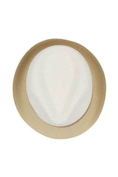 BM GİFT DESİGN Men's white and beige beach hat