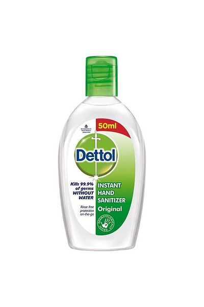 Dettol Hand Sanitizer Original For 100% Better Germ Protection & Personal Hygiene, 50ml