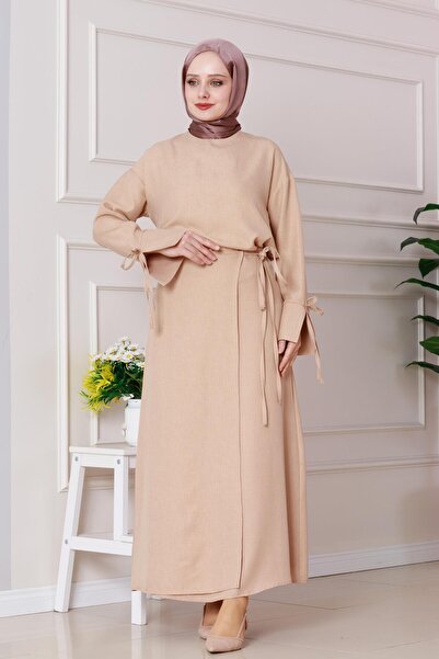 Sevitli Σετ με δεμένη φούστα Darin Κρέμα